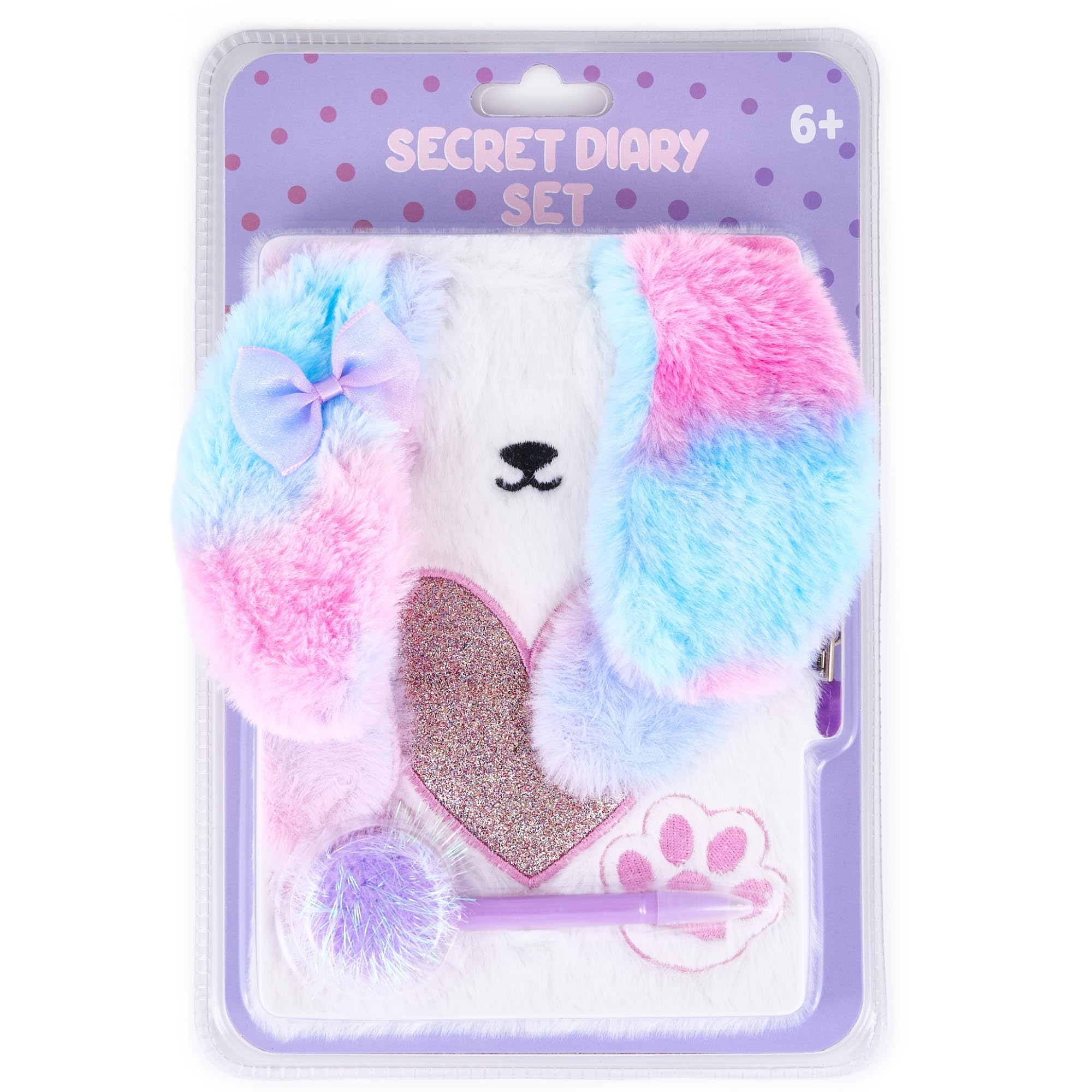 Amazon.com : Purple Puppy Secret Diary Set – Bound Journal with